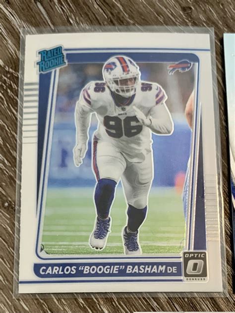 Carlos Boogie Basham Rookie Cards Football Bills Panini Optic Playoff