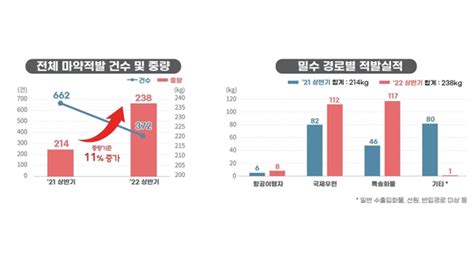 올해 상반기 적발된 마약량 11 증가‥대형 밀수 늘어