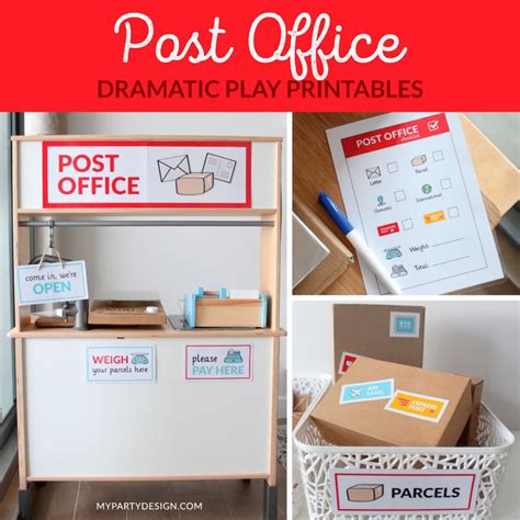 Post Office Dramatic Play Printables Mailman Pretend Play Posting Letters Or Parcels Role Play