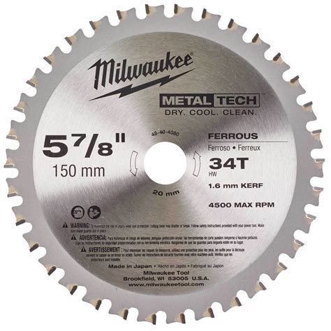 Milwaukee Endurance Metal Steel Cutting Circular Saw Blade 203mm 50T 15.8mm