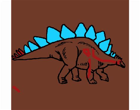 Dibujo De Stegosaurus Pintado Por En Dibujos Net El D A A Las