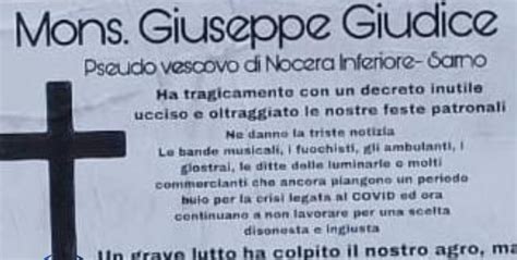 Manifesti Contro Il Vescovo Della Diocesi Nocera Sarno Identificato Il