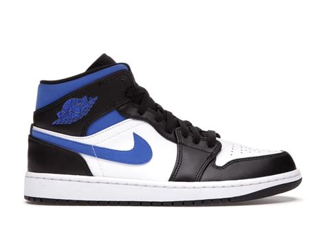 Nike Air Jordan 1 Mid White Black Racer Blue 554724 140