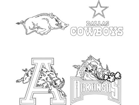 Arkansas Razorbacks Coloring Pages Printable Sketch Coloring Page