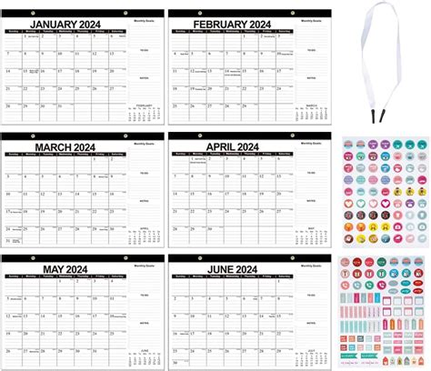 Calendário Contagem Regressiva - LUOZZY Calendário 2024 com contagem regressiva com corda e adesivos ...