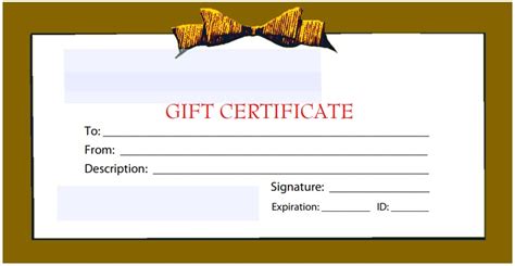 Free Printable Holiday Gift Certificate Template Word Pdf Excel Tmp