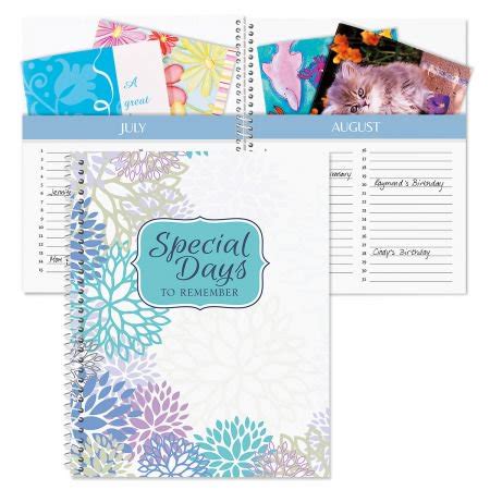 Cool Floral Card Organizer Book- Remember Special Days, Greeting Card ...