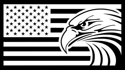 American Flag Eagle Vinyl Decal Bumper Sticker For Car Windows