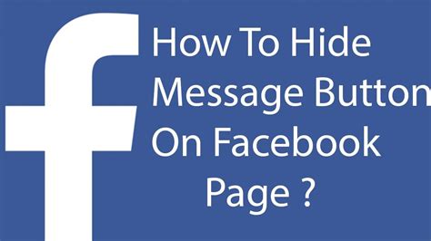 How To Hide Message Button On Facebook Page Artofit