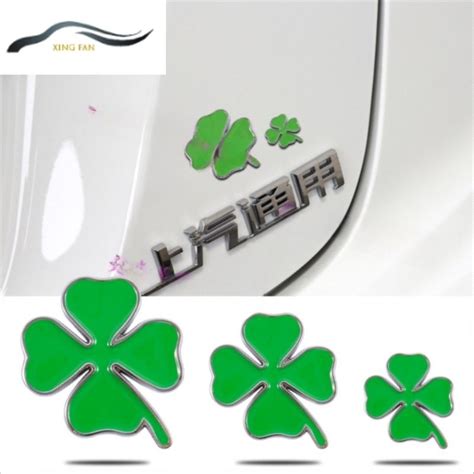 Xinfan Car Metal Lucky Guardian Four Leaf Clover Logo Sticker Fender