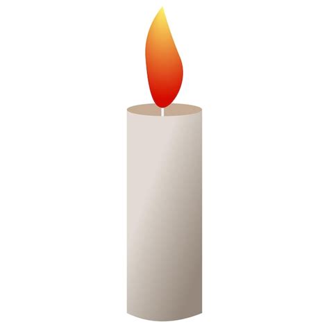 Premium Vector Burning Candle In Vector Illustration