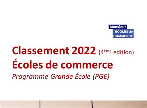 Classement Des Coles De Commerce Pge Monsieur Ecoles De Commerce