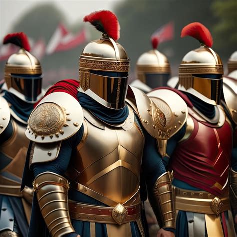 Premium Photo | Spartan army Spartans dressed in armor march in formation