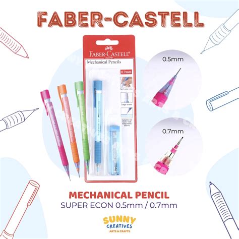 Faber Castell Mechanical Pencil Super Econ With Leads Mm Mm Set