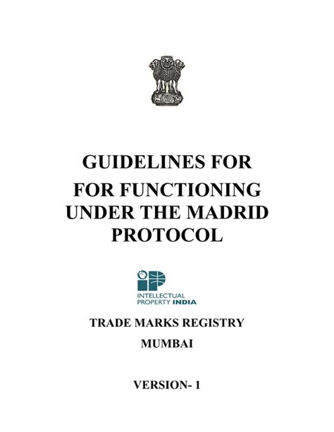 International Trademark Wipo Registration Guidelines Under Madrid