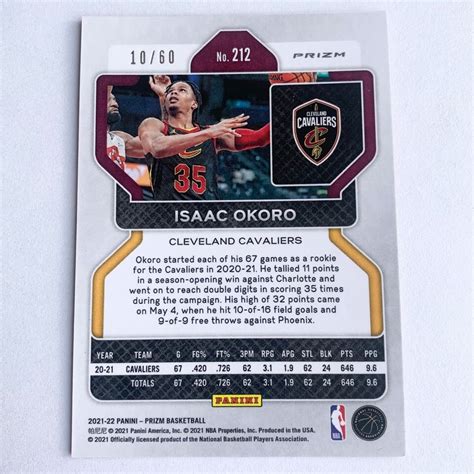 Panini Prizm Isaac Okoro Orange Wave Prizm Cavs Ebay