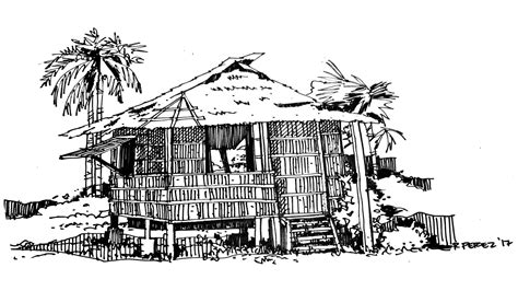 Easy Nipa Hut Bahay Kubo Drawing