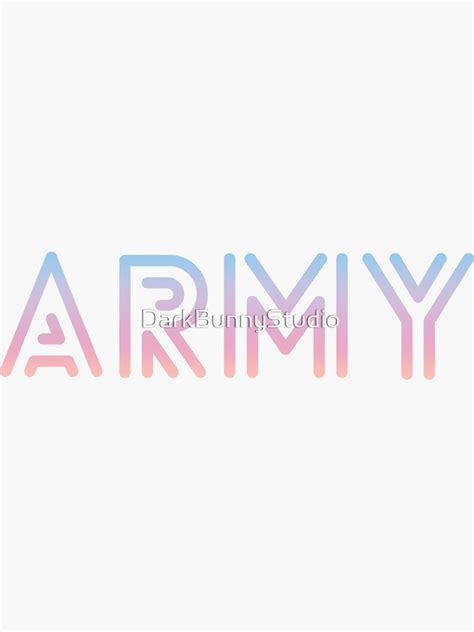 Bts Love Yourself Font Army Sticker By Darkbunnystudio Redbubble