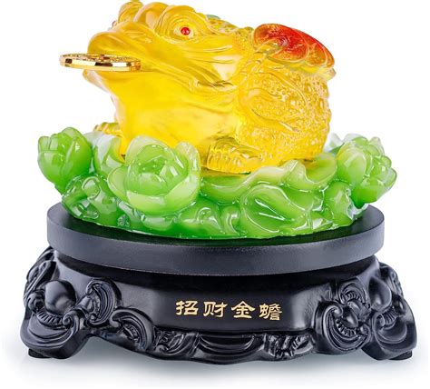 Amazon de Feng Shui Jade Geldfrosch natürliches Harz dreibeiniger