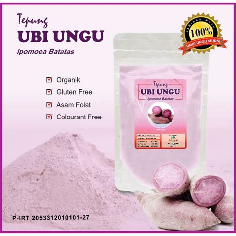 Jual Tepung Ubi Ungu Ipomoea Batatas 250 Gram Shopee Indonesia