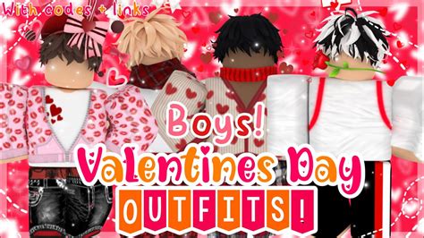 5 Valentines Day Outfits For Boys With Codes Links 💗 Xcandyc0rex Youtube