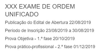 Uma Semana Para A Publica O Do Edital Do Xxx Exame De Ordem Blog