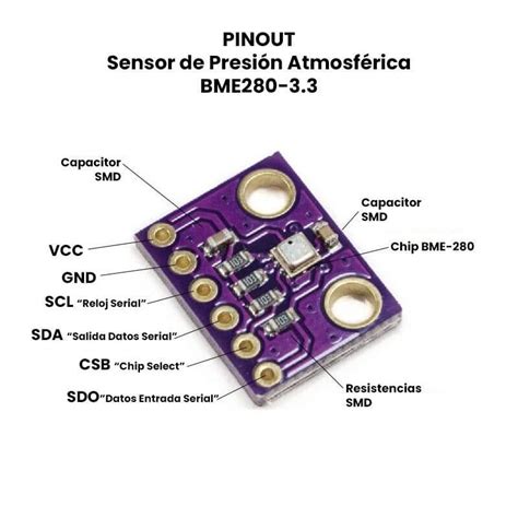 Sensor Digital De Presión Barométrica Bmp280 Para Arduino Robot