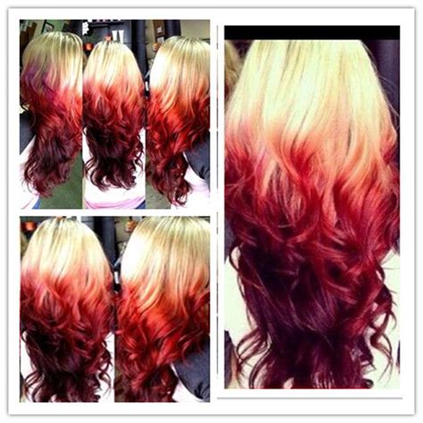 Best Images About Red Blonde Ombre On Pinterest Copper Ombre Hair Color And Red To Blonde