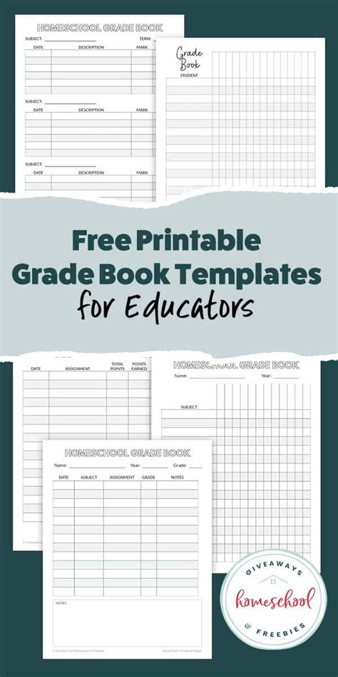 Free Printable Grade Book Templates for Educators