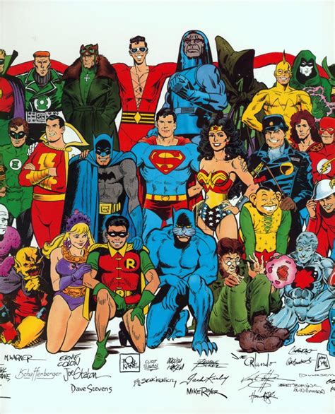 Rare 1988 Original History Of The Dc Universe Mail In Art Poster