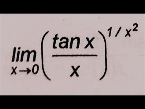 lim x tending to 0 tanx x 1 x² LHospital Rule Calculas limit