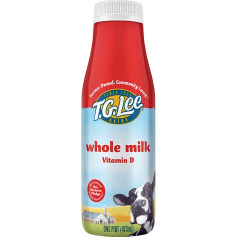 Whole Milk Plastic Pint Tg Lee® Dairy