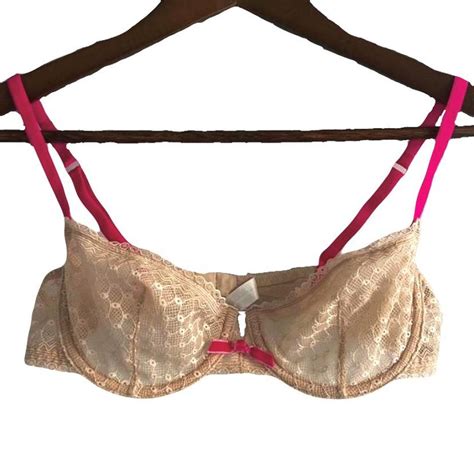 Princess Tam Tam Nude Sheer Lace Bralette With Hot Depop