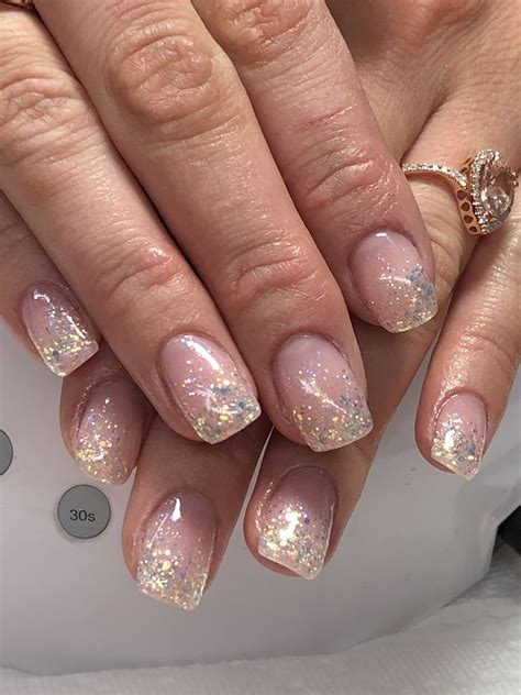 Ombré French crystal Glitter Gel Nails Light Elegance Swing by Sweden