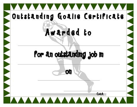 Printable Soccer Certificate Templates