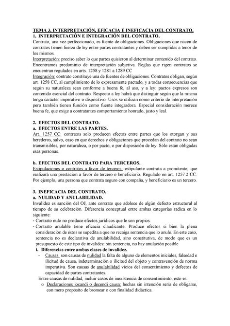 TEMA 3 civil Apuntes 3 TEMA 3 INTERPRETACIÓN EFICACIA E