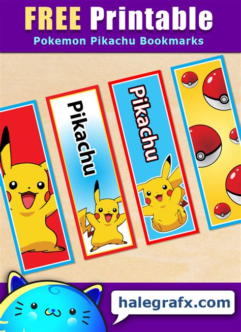 Free Printable Printable Character Pokemon Bookmarks Printable Word