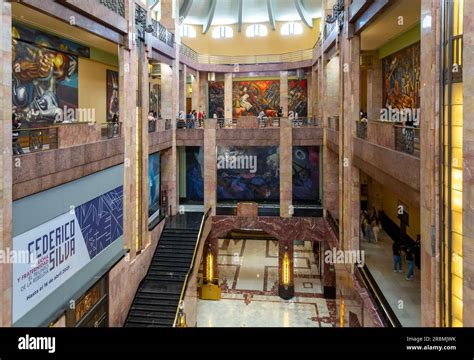 Art Nouveau Architecture Interior Of Palacio De Bellas Artes Palace Of