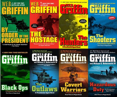 Presidential Agent Military Fiction Series By Web Griffin Set Of Books