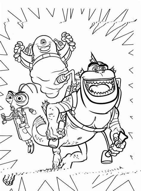 Monsters Vs Aliens Printable Coloring Page Free Printable Coloring