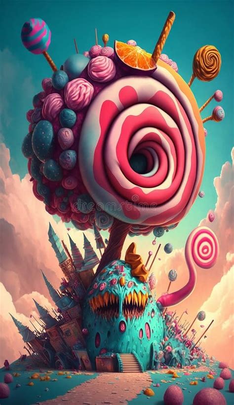 Weirdcore Candyland Nightmarish Scene Created Using Ai Generative