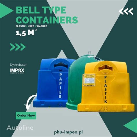 Containers Bell Type 15 M3 25m3 Plastic Waste Container For