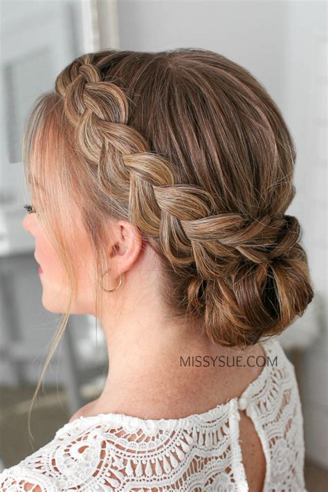 Side Dutch Braid Bun