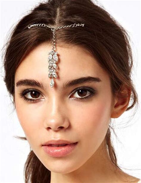 Amazon Chargances Women Forehead Jewelry Bride Crystal Drop