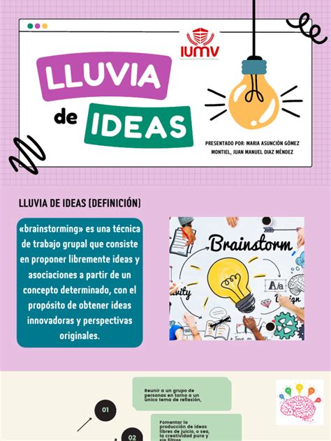 TÉcnicas DidÁcticas Pdf Lluvia De Ideas Cognición