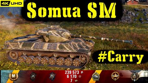 World Of Tanks Somua Sm Replay 8 Kills 6 3k Dmg Patch 1 7 0 Youtube