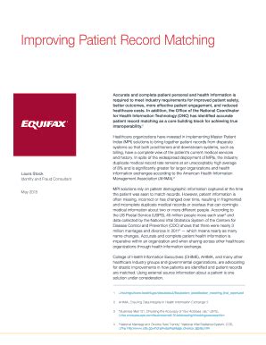 Fillable Online Improving Patient Record Matching Fax Email Print