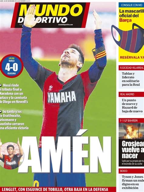 La Portada Del Diario Mundo Deportivo 30112020