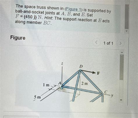 Solved The Space Truss Shown In Figure Is Supported By Chegg