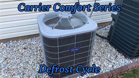 2011 Carrier Comfort Series Heat Pump Defrost Cycle YouTube